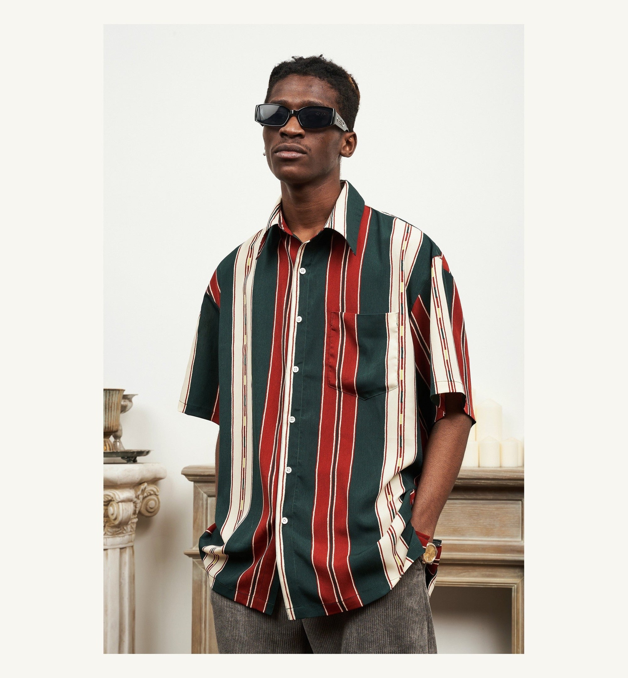 Red Green Stripe Shirt