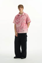 Gradient Lace Graphic Shirt