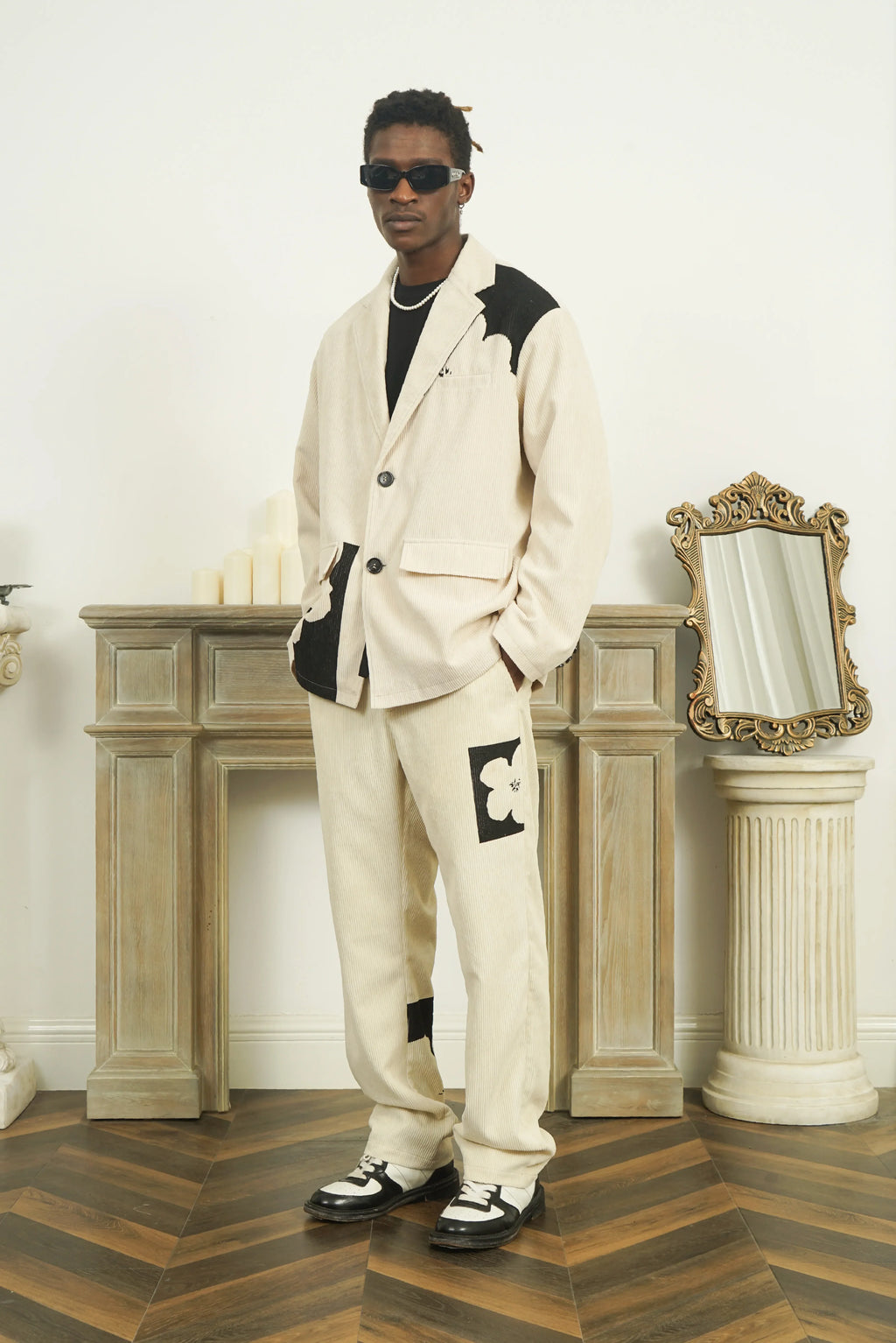 Floral Corduroy Blazer