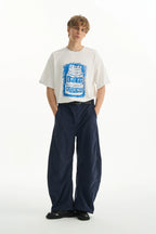 White Soft Graphic Lounge Tee