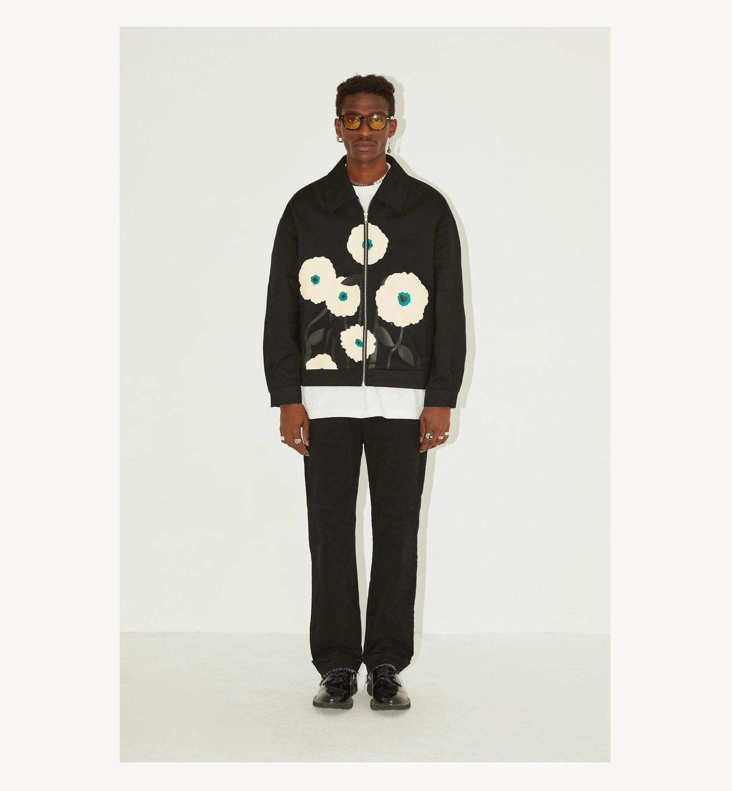 Floral Graphic Zip Jacket