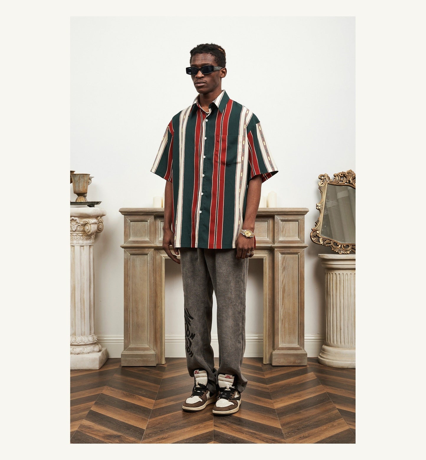 Red Green Stripe Shirt