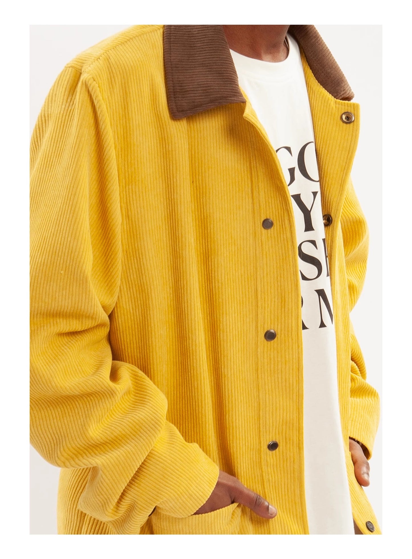Paneled Corduroy Jacket
