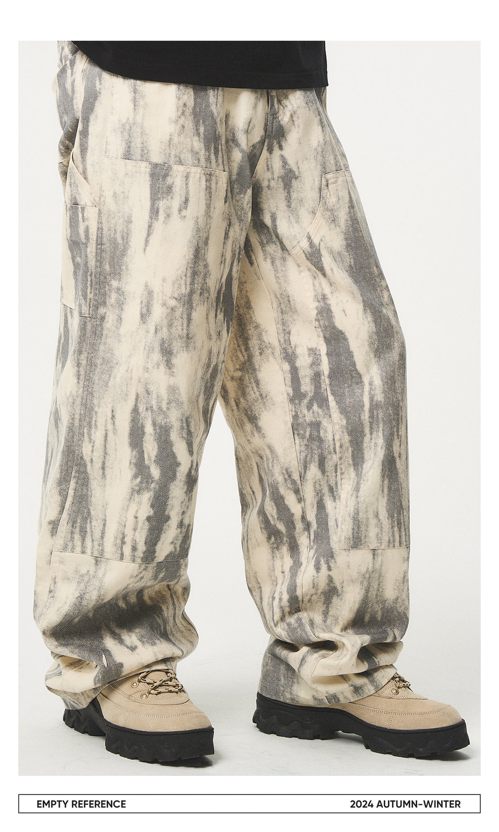 Watercolor Brush Print Pants