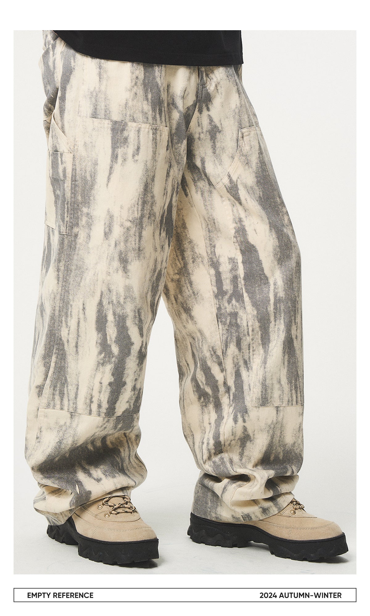 Watercolor Brush Print Pants