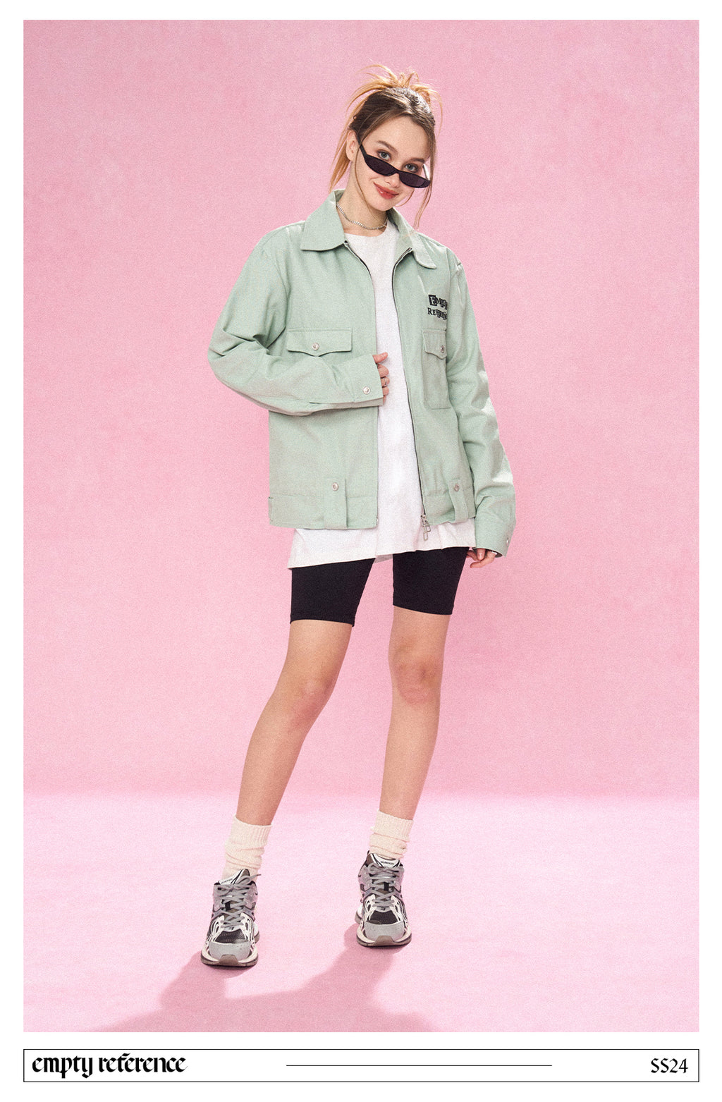 Washed Print Zip Jacket