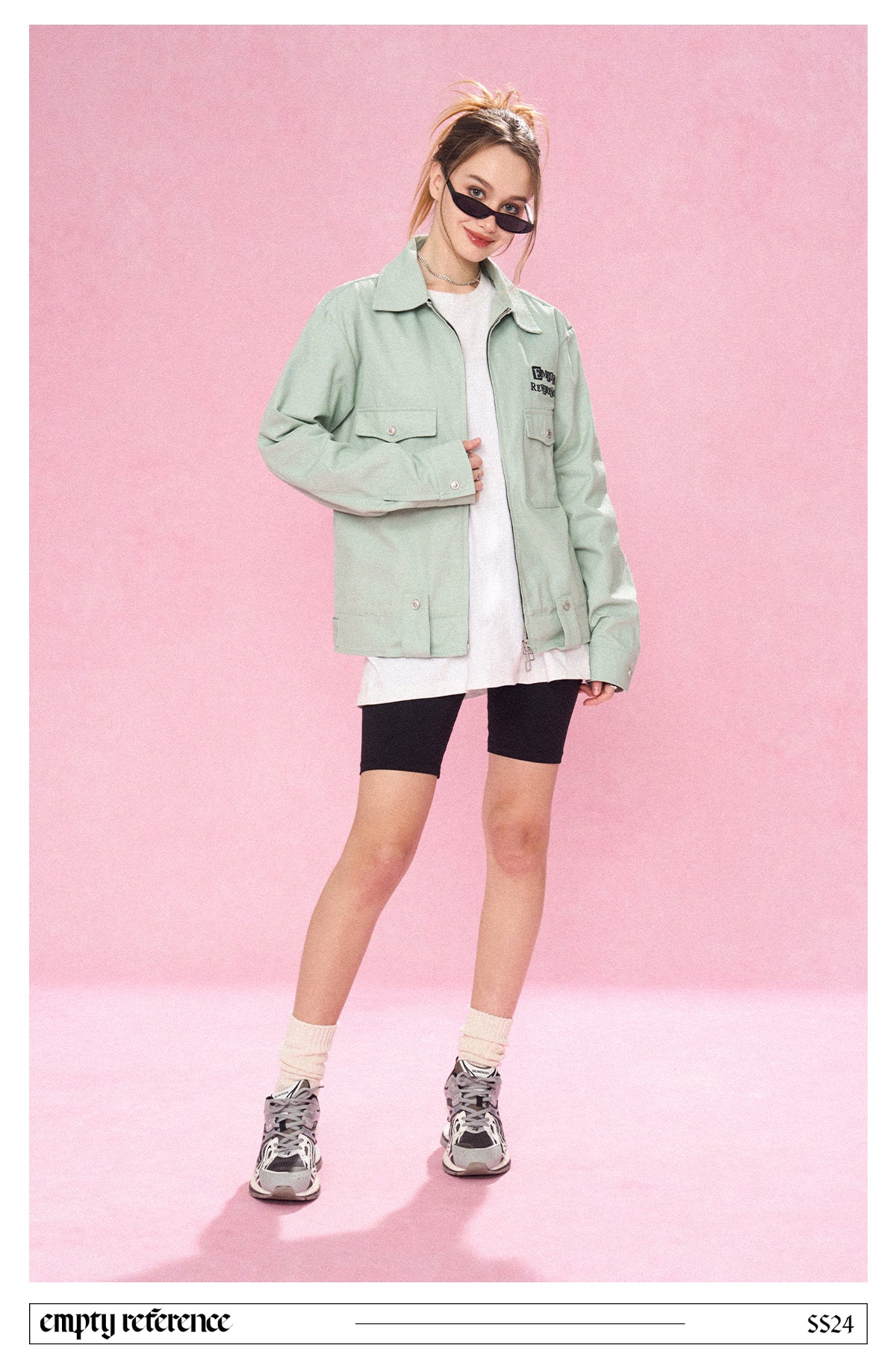 Washed Print Zip Jacket