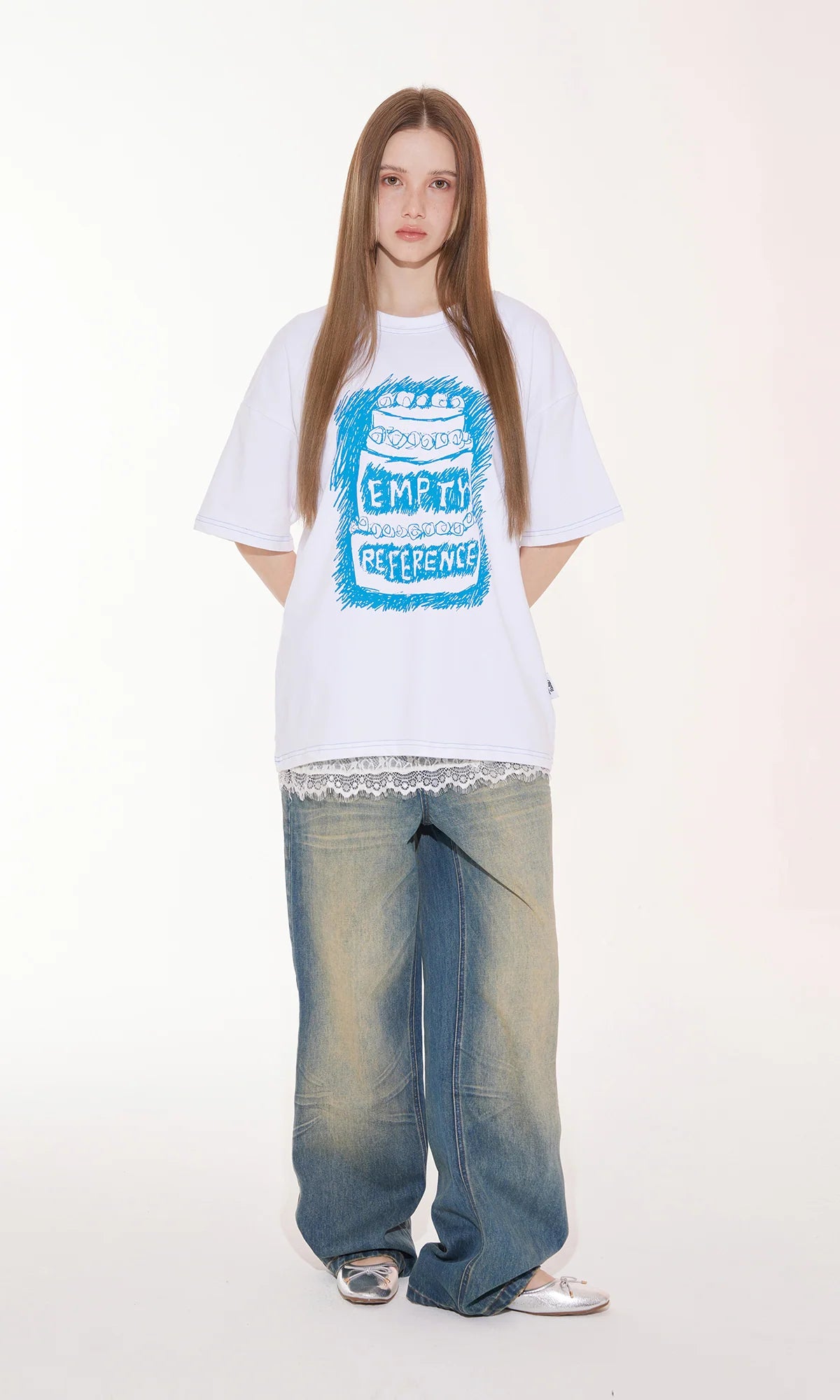 White Soft Graphic Lounge Tee