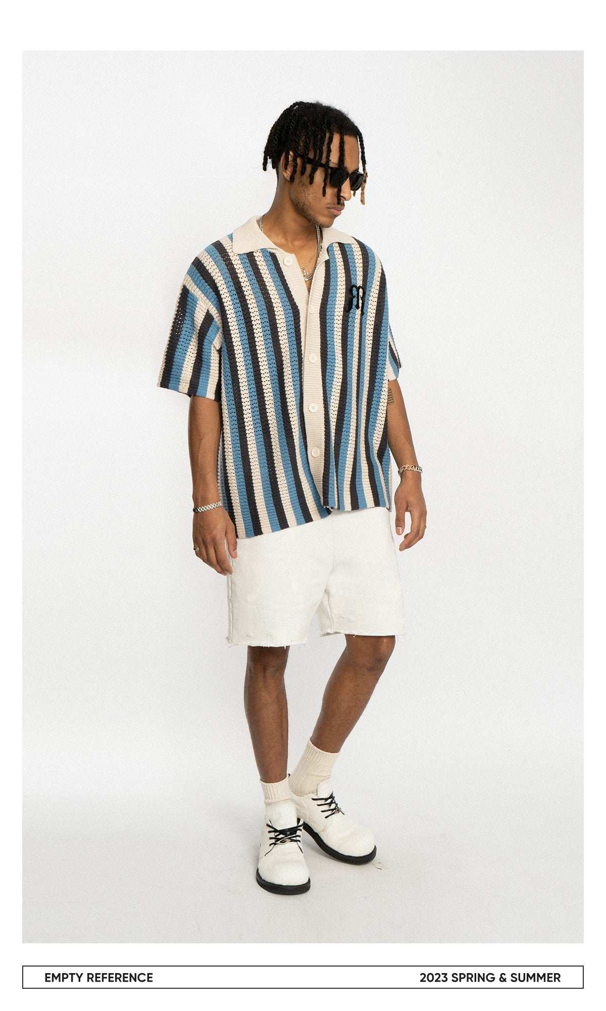 Embroidered Knit Polo Shirt - Empty Reference