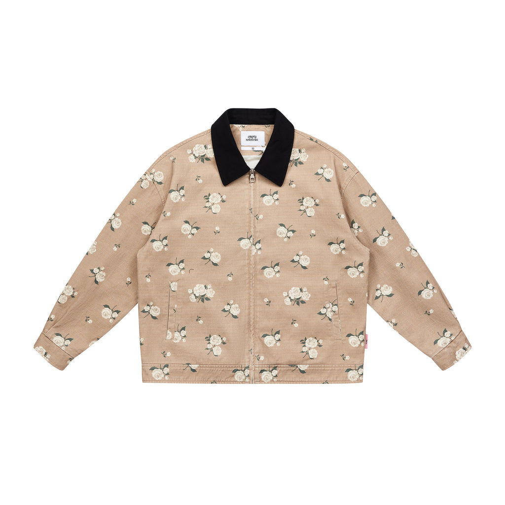 Washed Panelled Print Jacket