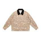 Washed Panelled Print Jacket