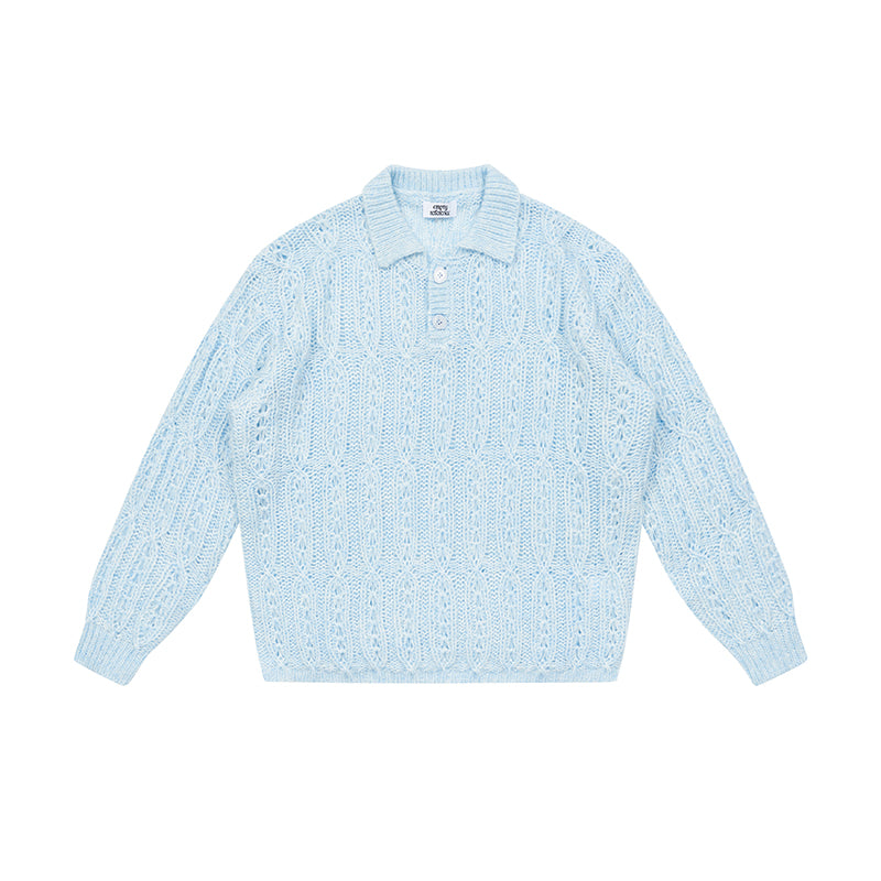 Textured Wool Knit Sweater