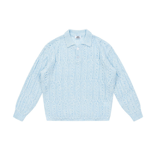 Textured Wool Knit Sweater
