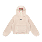 Colorblock Lamb Wool Hoodie Jacket