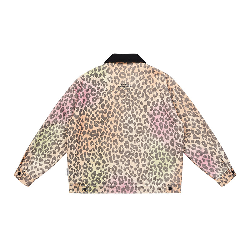 Gradient Leopard Print Jacket