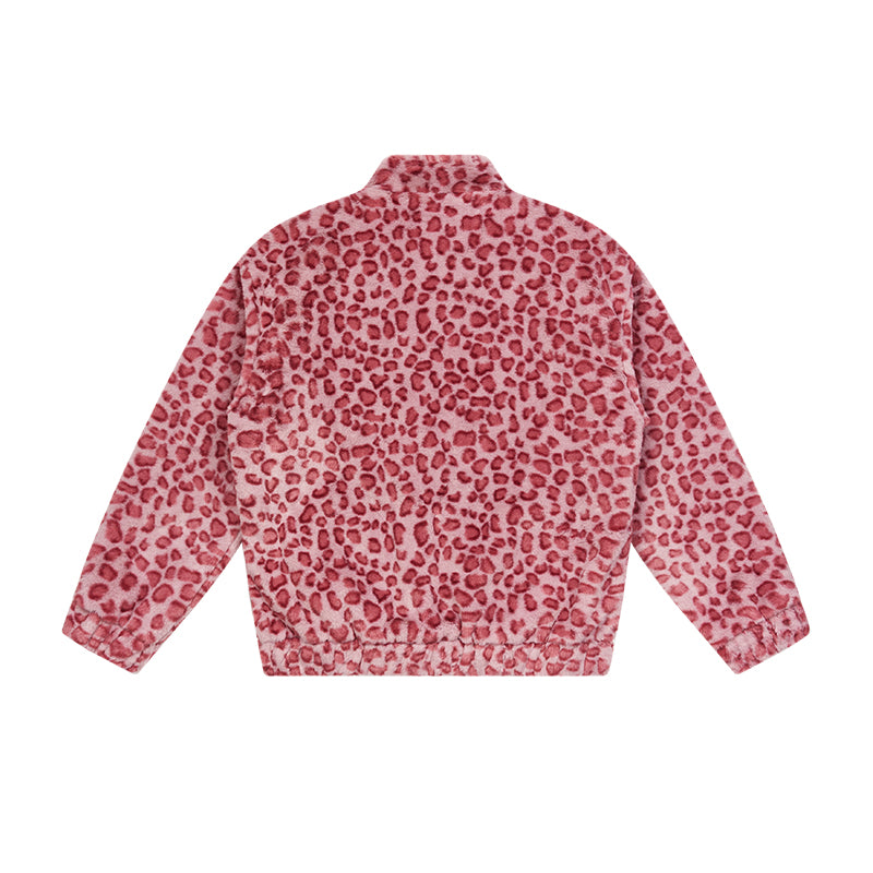 Leopard Fleece Zip Jacket