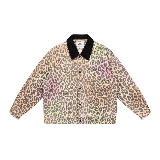 Gradient Leopard Print Jacket