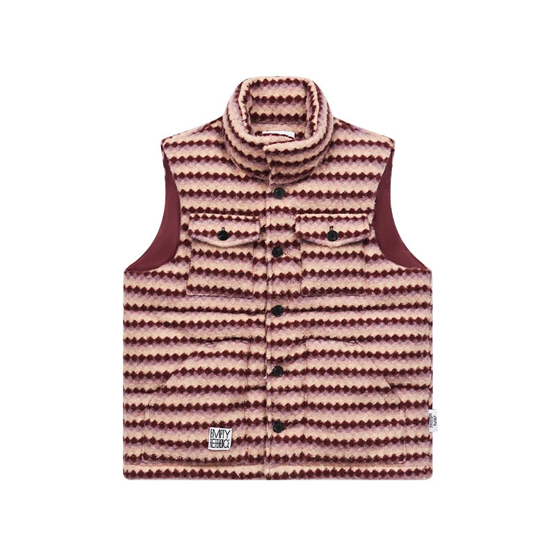 Checked Quilted Wool Vest