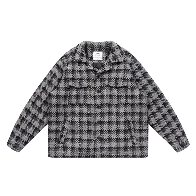 Checked Quilted Wool Jacket