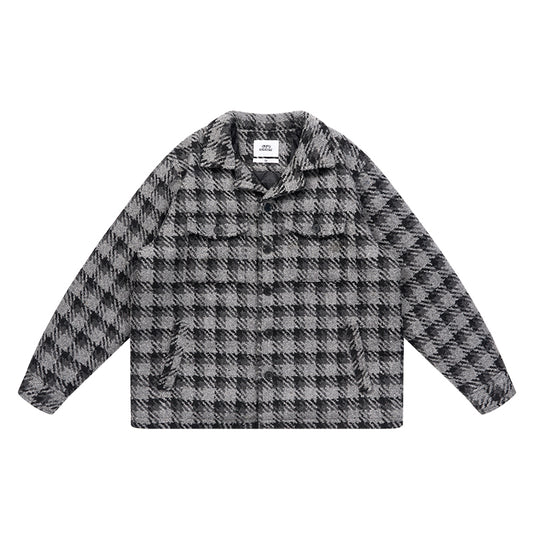 Checked Quilted Wool Jacket