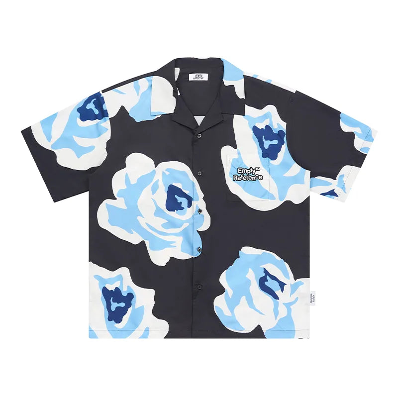 Hand-Drawn Rose Graphic Shirt