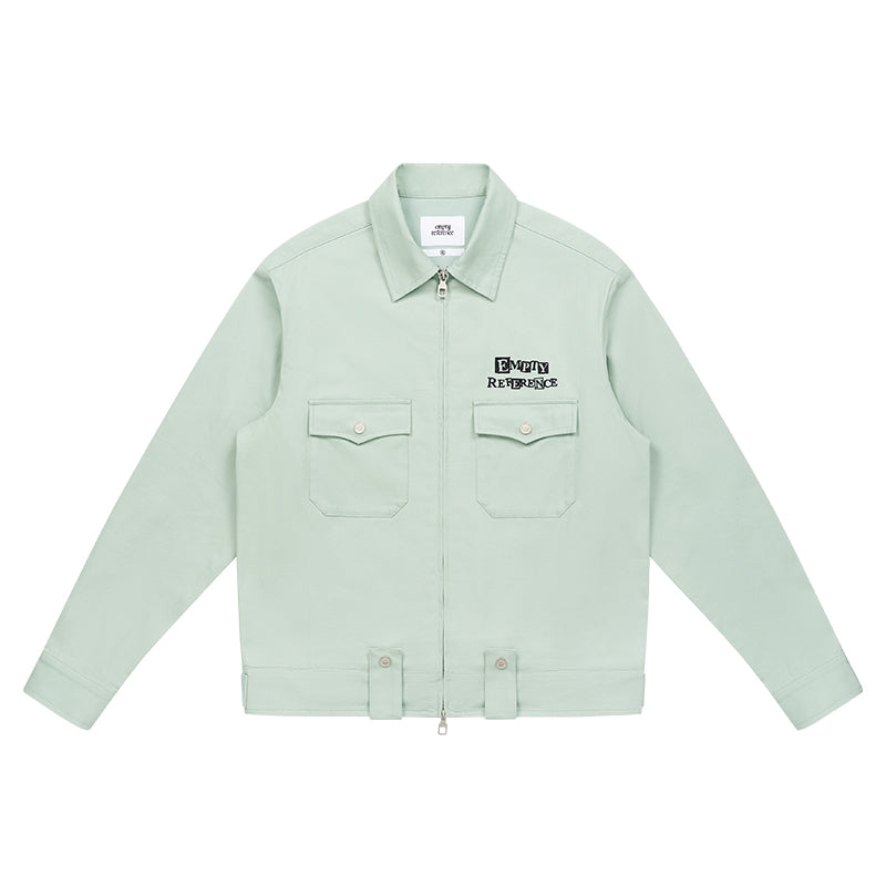 Washed Print Zip Jacket