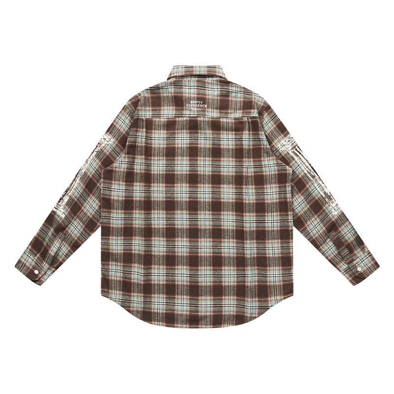 Grid Print Graphic Shirt - Empty Reference