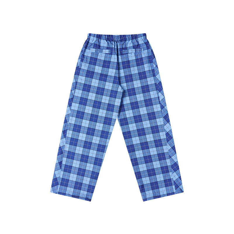 Plaid Print Loose Pants