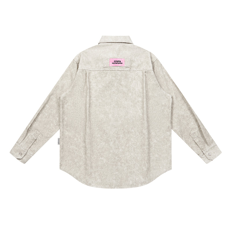 Faux Leather Utility Shirt Jacket