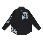 Lace Panel Irregular Shirt