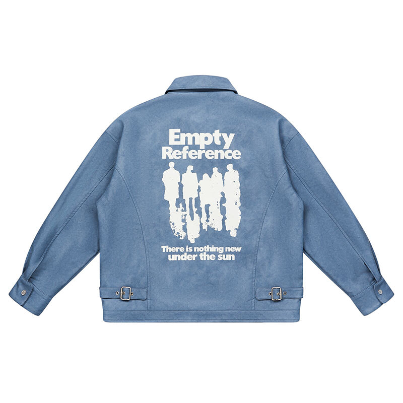 Printed Faux Leather Jacket