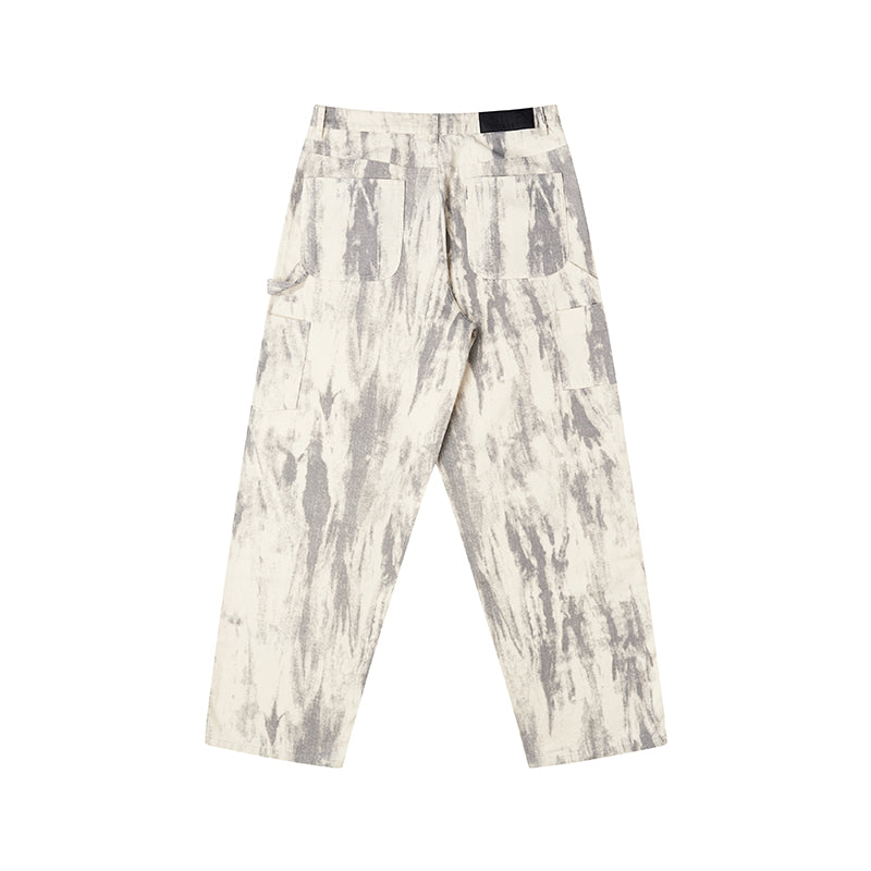 Watercolor Brush Print Pants