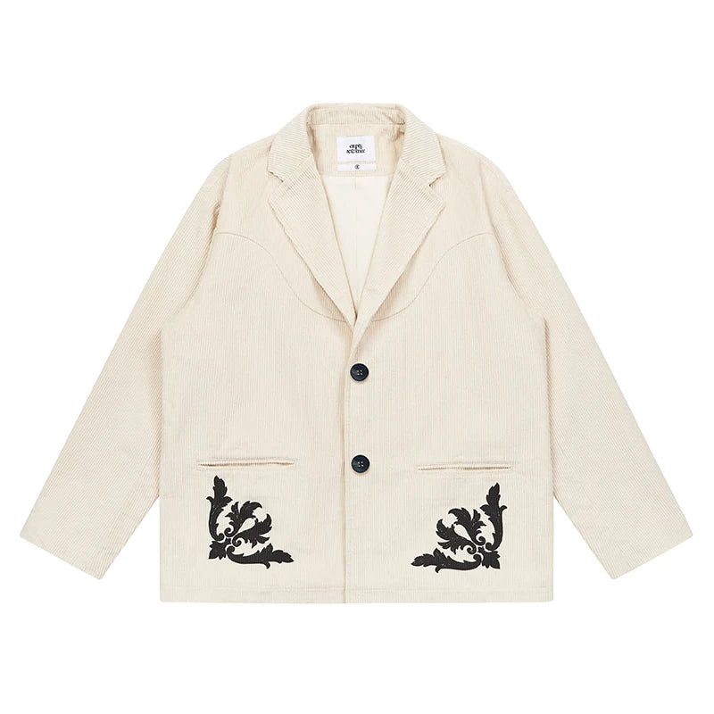 Corduroy Graphic Suit Pants