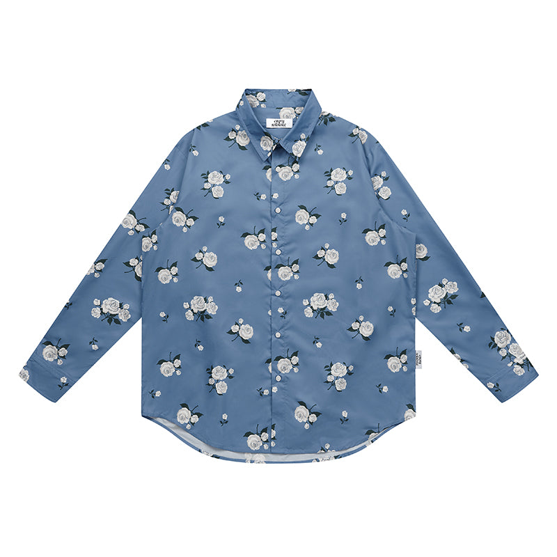 Rose Print Long Sleeve Shirt