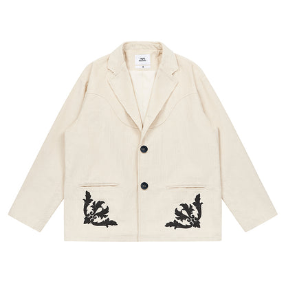 Corduroy Graphic Blazer Unisex