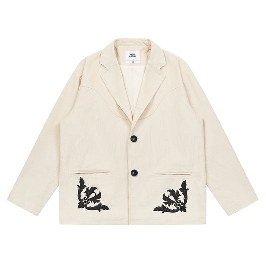 Corduroy Graphic Blazer Unisex