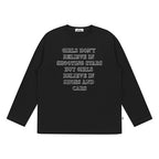 Letter Print Cotton Base Shirt