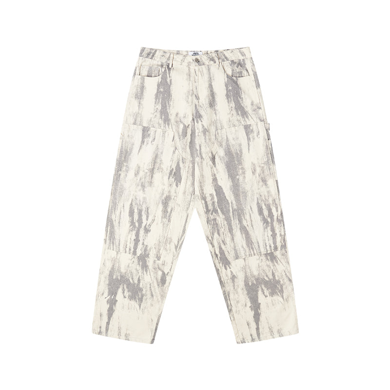 Watercolor Brush Print Pants