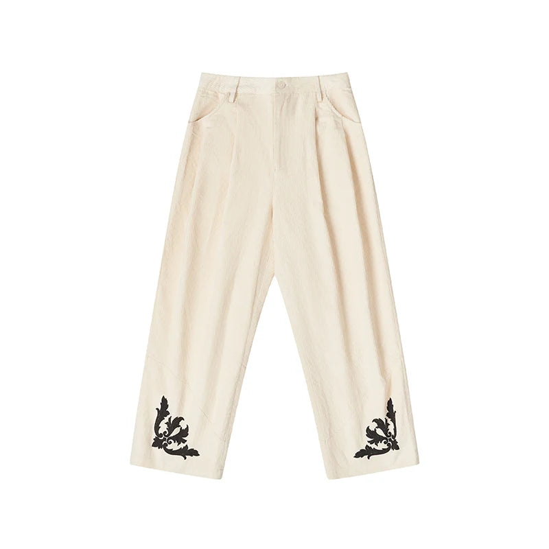 Corduroy Graphic Suit Pants