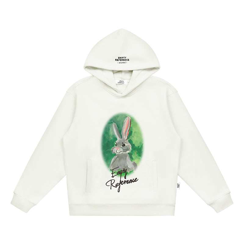 Hand Painted Rabbit Hoodie - Empty Reference