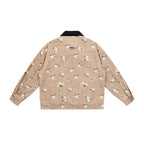 Washed Panelled Print Jacket