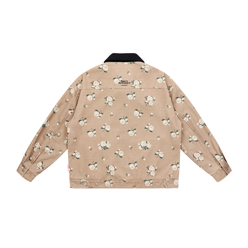 Washed Panelled Print Jacket