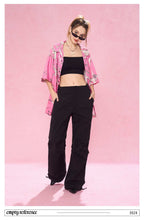 Pink Casual Button-Up Shirt - Empty Reference