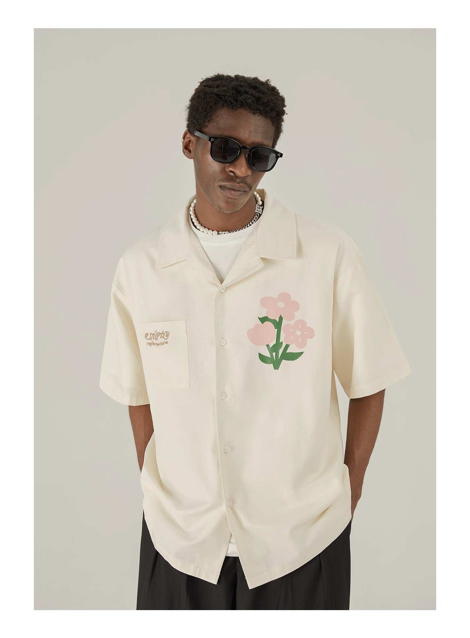 Floral Cotton Graphic Shirt - Empty Reference