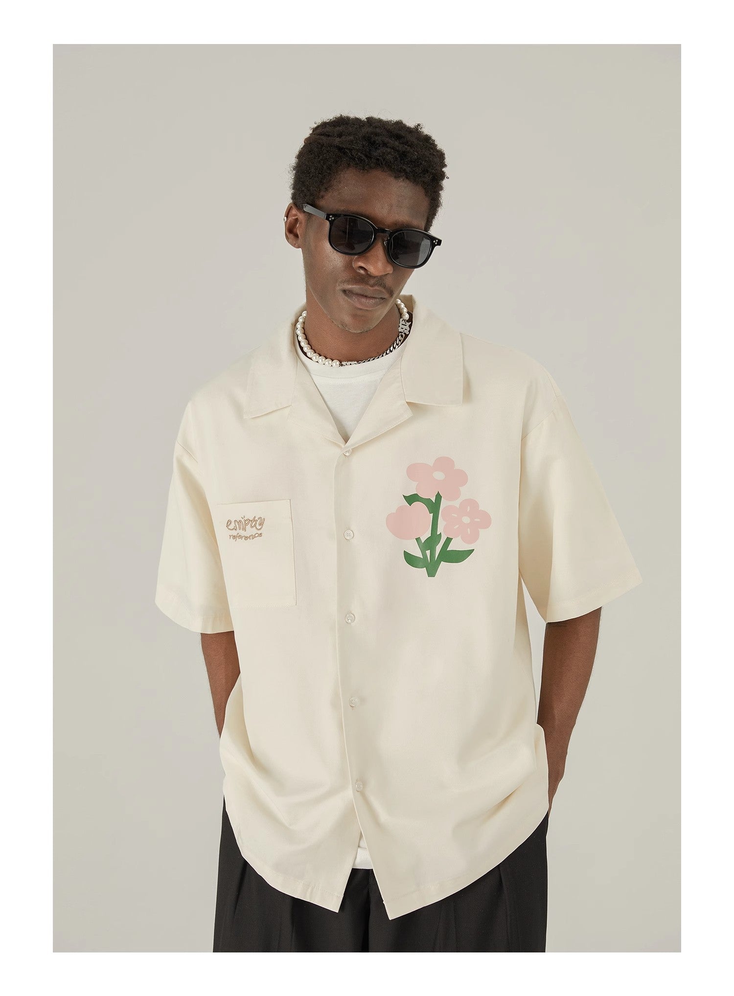 Floral Cotton Graphic Shirt