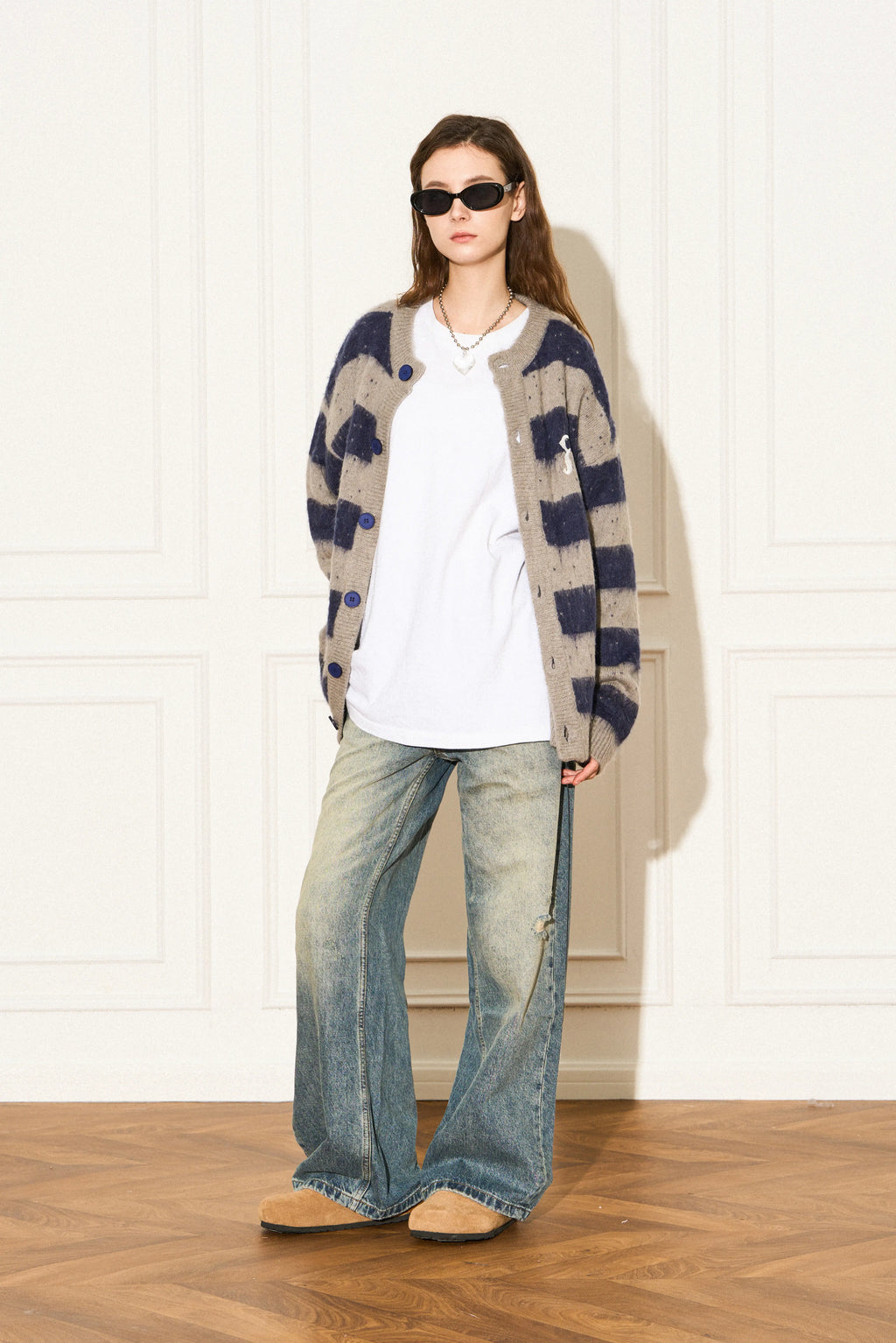 Striped Wool Knit Sweater