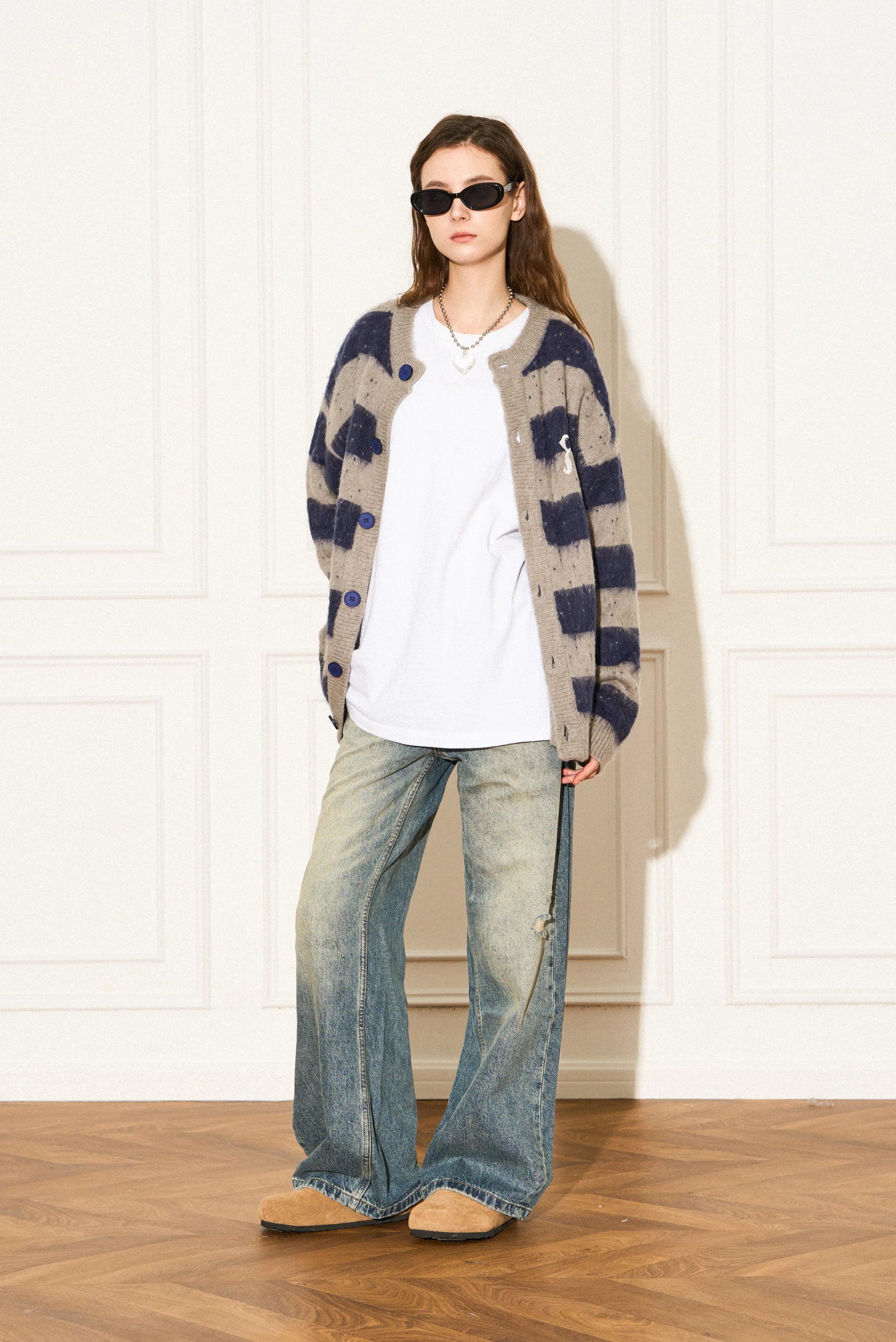 Striped Wool Knit Sweater