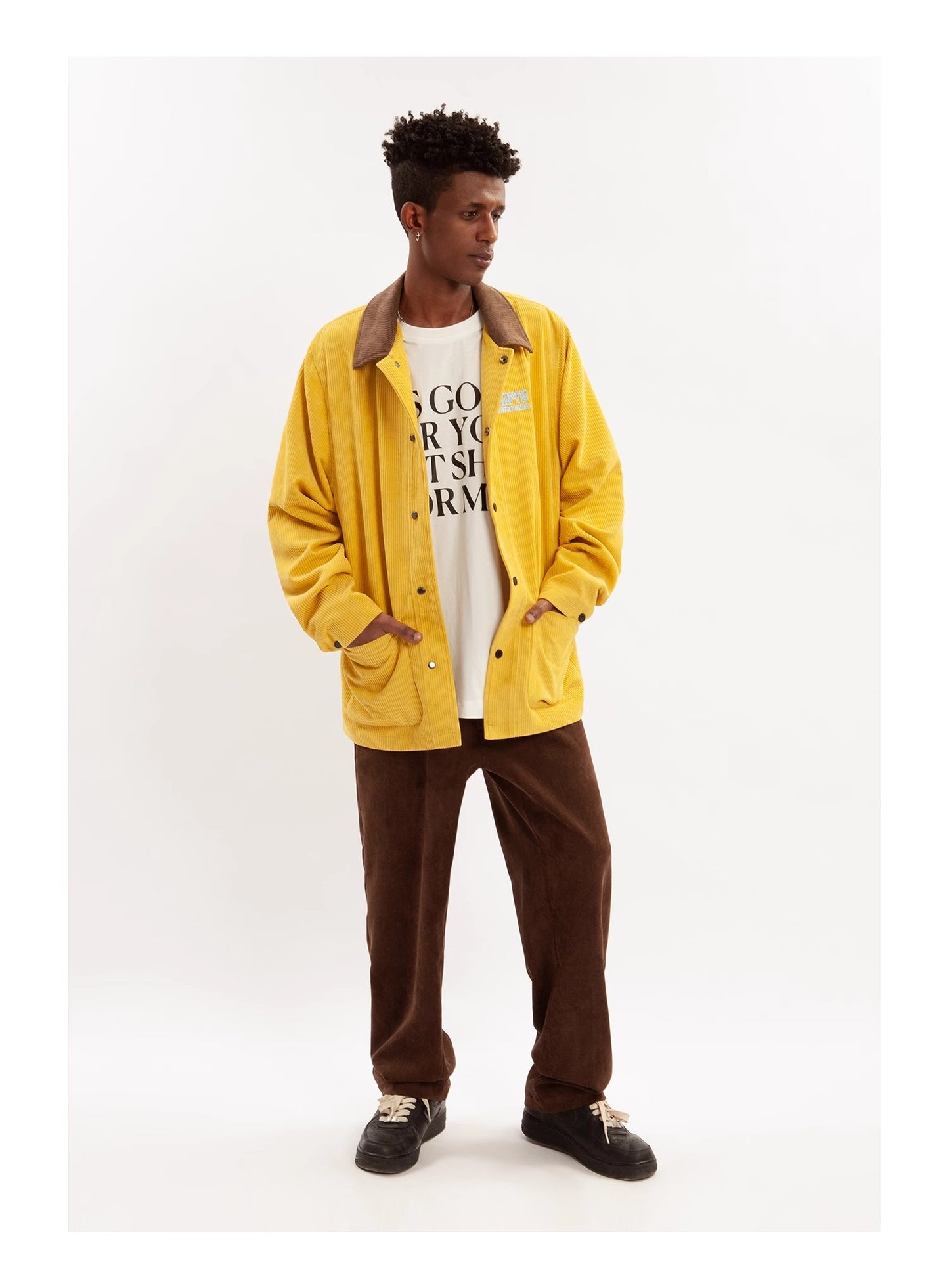 Paneled Corduroy Jacket