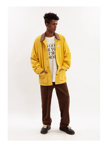 Paneled Corduroy Jacket