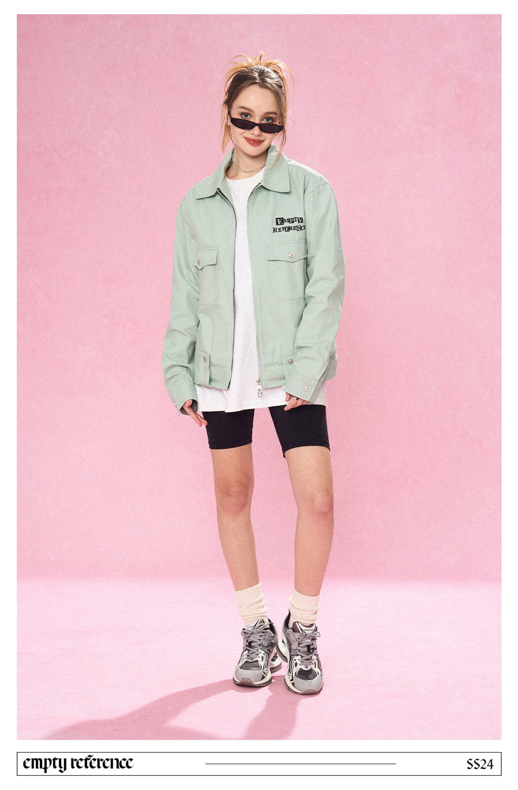 Washed Print Zip Jacket